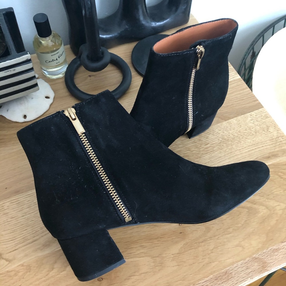 & Other Stories Round Toe Black Booties 38